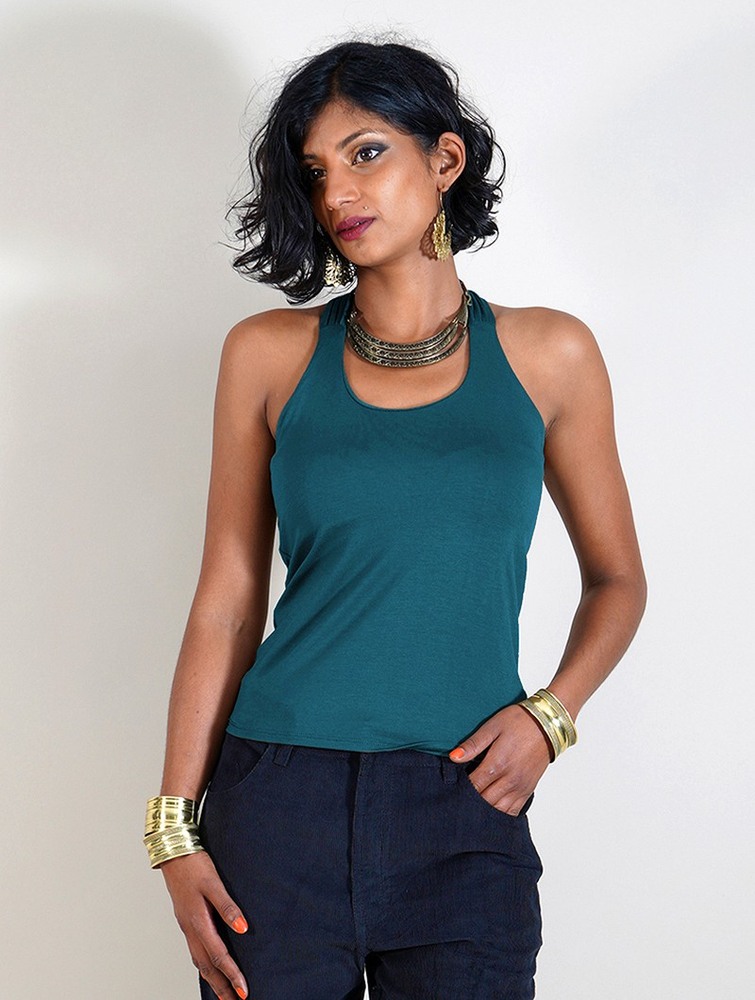 Teal Women Toonzshop Eneko Sleeveless Top Tops | IJFDELG-83