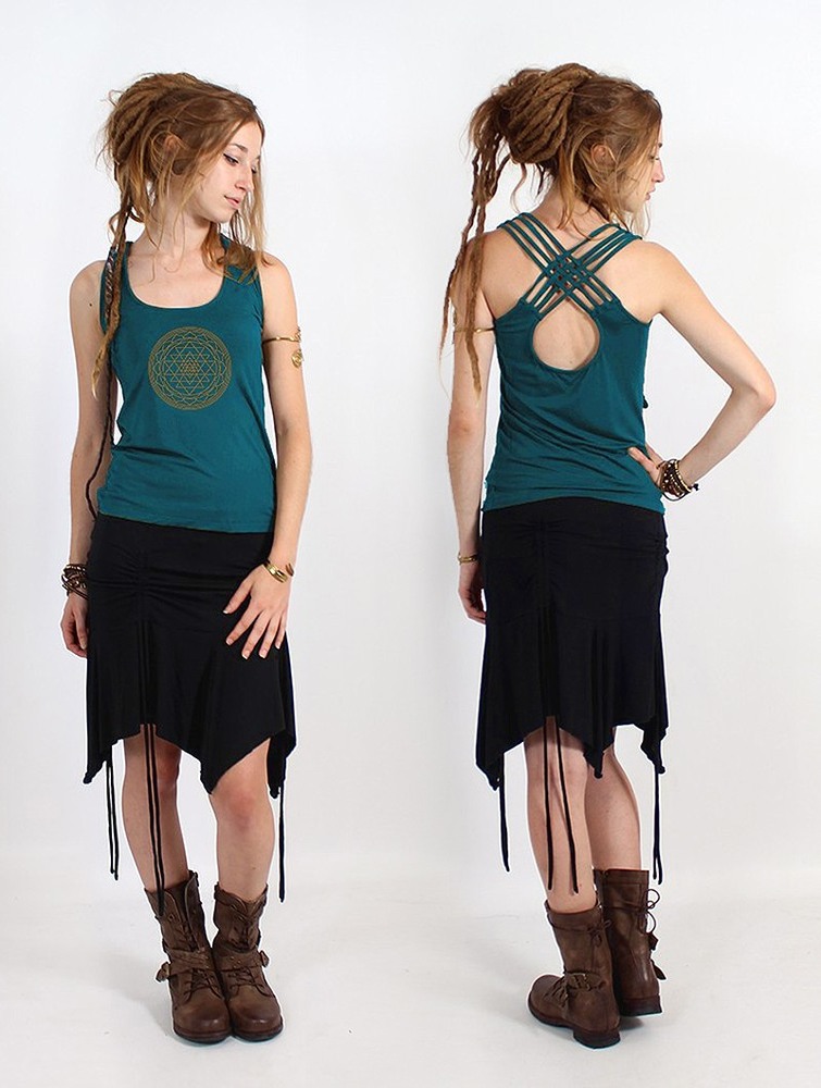 Teal Women Toonzshop Sacred Geometry Tank Top Tank Top | CJDTEYL-37