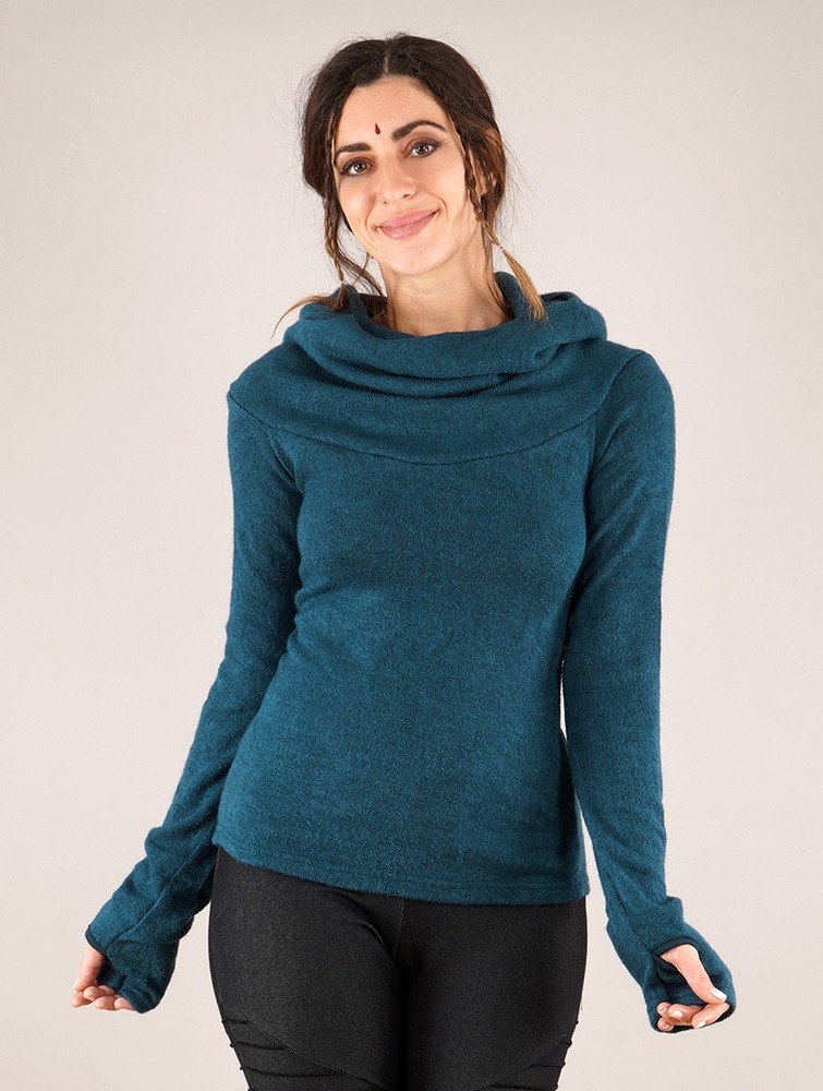 Teal Women Toonzshop Sadiva Hooded Pullover Pullover | AHFQXPK-90