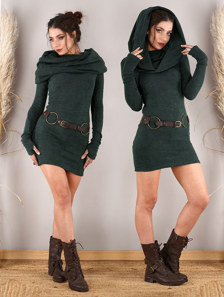 Teal blue Women Toonzshop Mantra Sweater Dress Dress | AMNSVXK-24