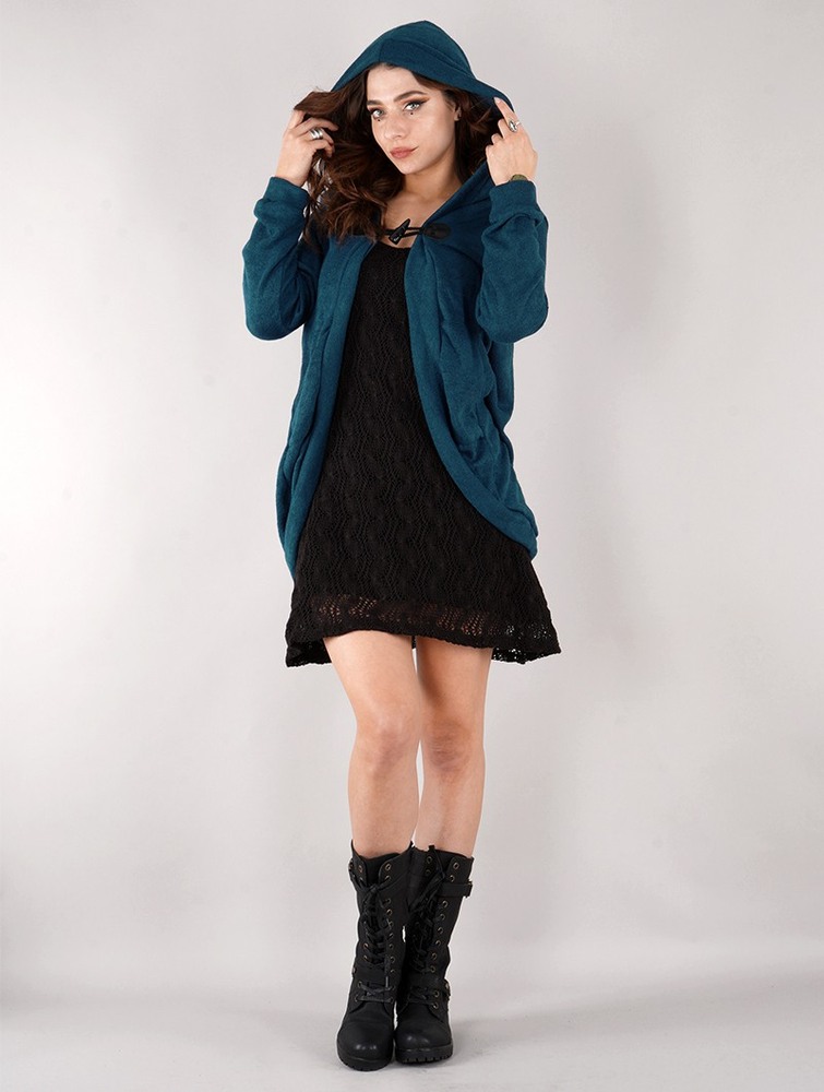 Teal blue Women Toonzshop Thin Shandili Cardigan Cardigan | FGVLXQY-28