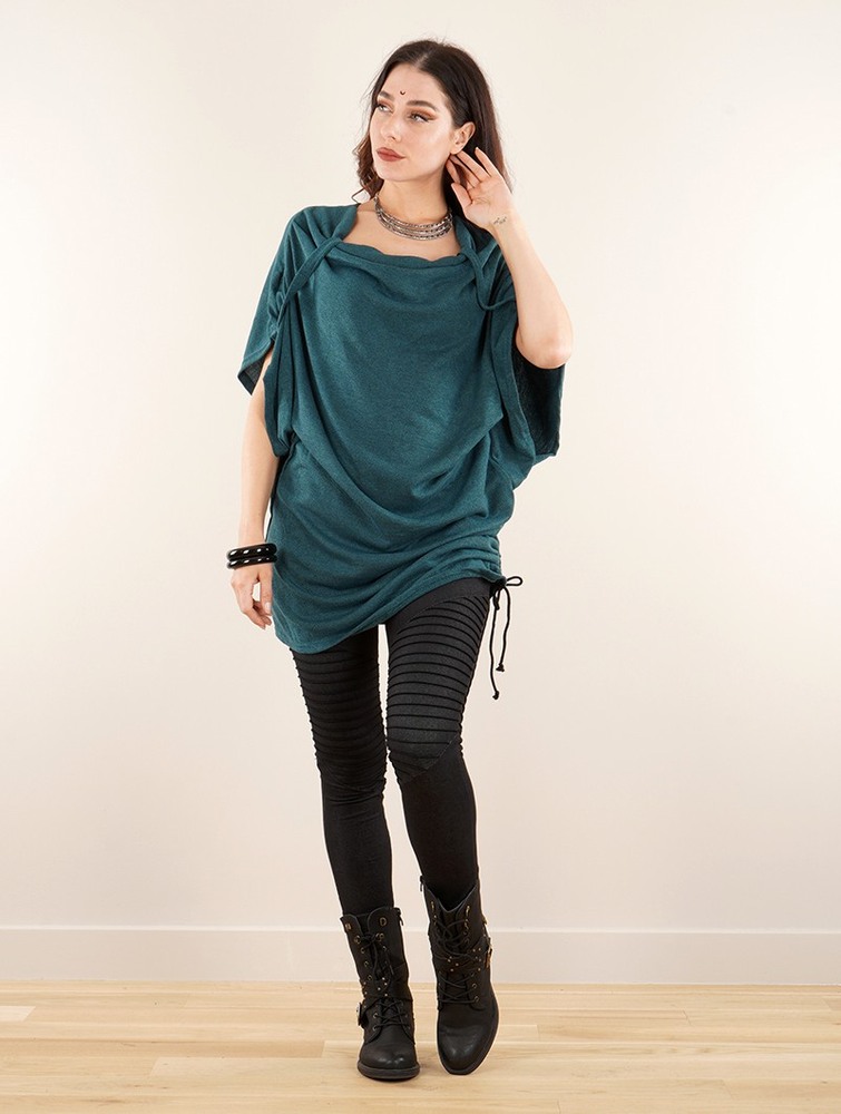 Tealblue Women Toonzshop Mandlu Tunic Top Tops | FSAMJRN-03