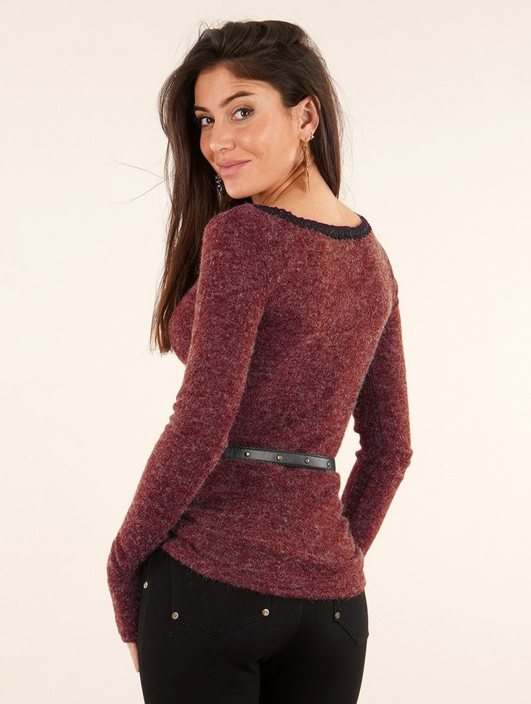 Wine Women Toonzshop Aëlys Pullover Pullover | IUSJDVQ-45