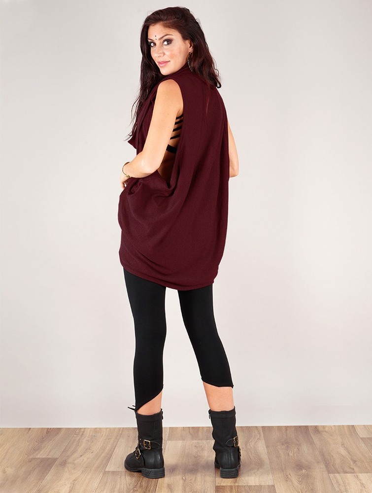 Wine Women Toonzshop Amala Sleeveless Thin Pullover Pullover | RTWFPCO-87