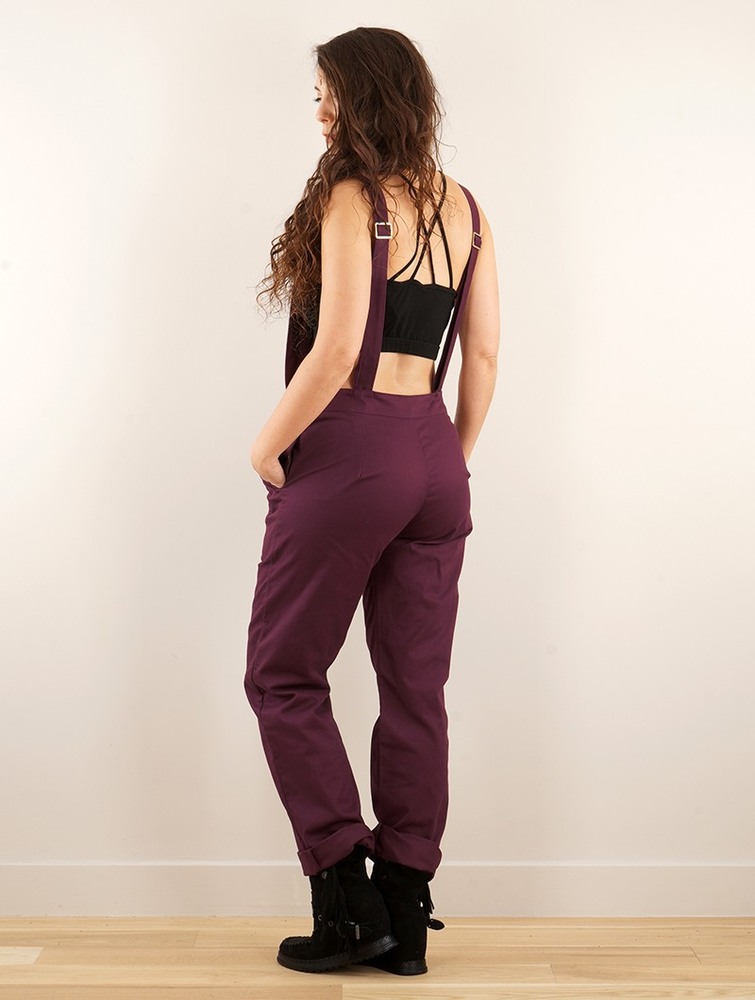 Wine Women Toonzshop Anardil Strappy Bar Back Jumpsuit With Crochet Jumpsuit | EUXCSIM-24