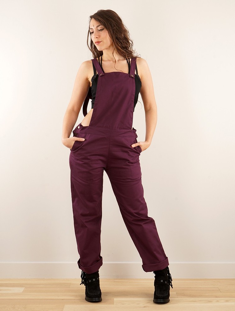 Wine Women Toonzshop Anardil Strappy Bar Back Jumpsuit With Crochet Jumpsuit | EUXCSIM-24