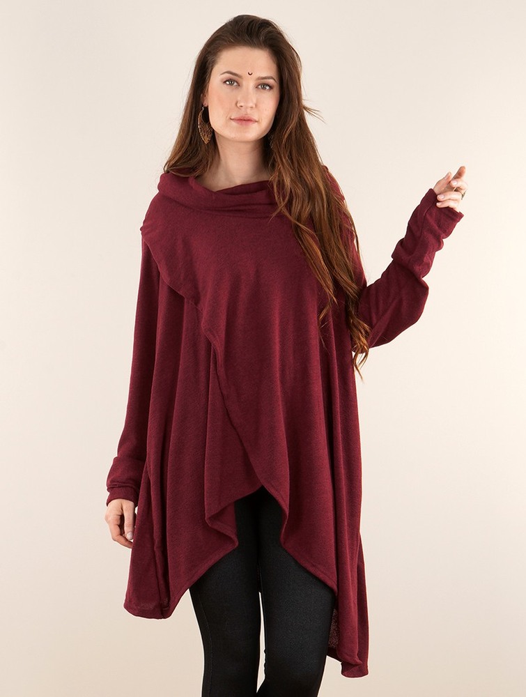 Wine Women Toonzshop Inika Poncho Pullover Pullover | BDCOTYE-92