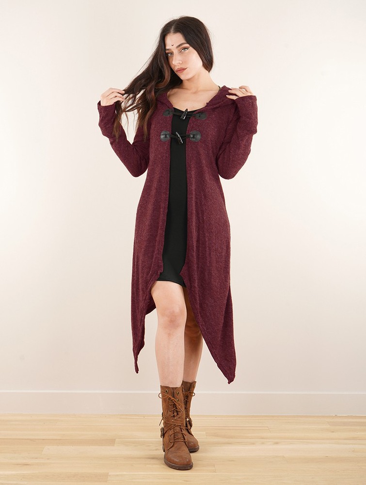 Wine Women Toonzshop Makshi Cardigan Cardigan | UJHMCEP-92