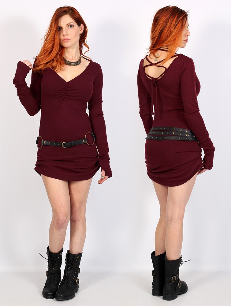 Wine Women Toonzshop Nikkäa Sweater Dress Dress | OGCQMHP-41