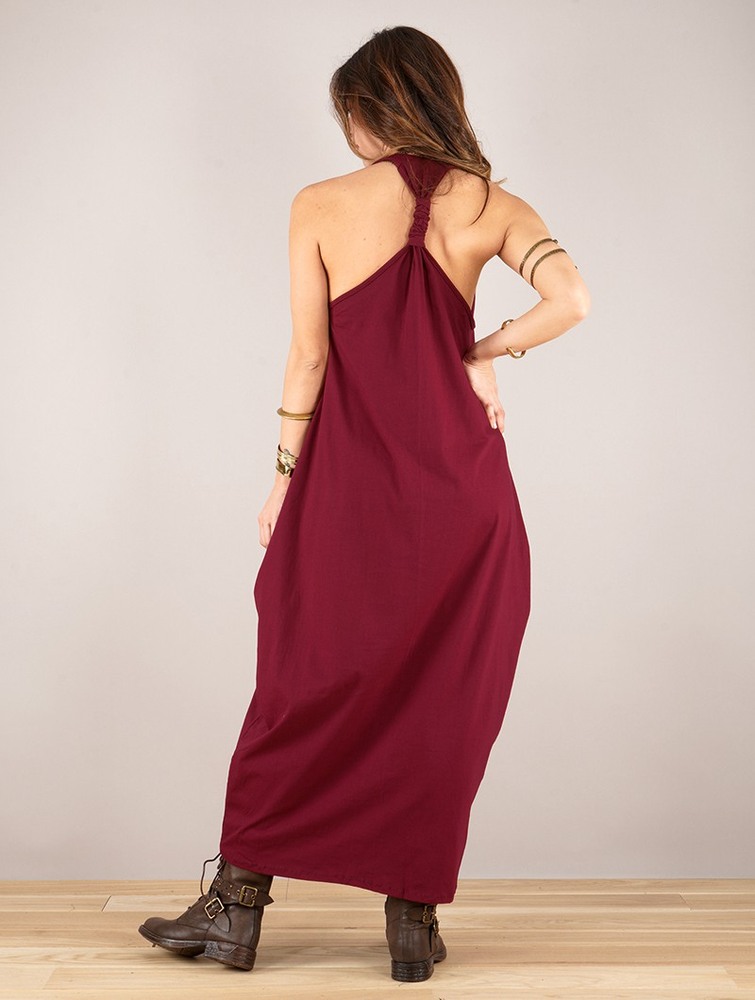 Wine Women Toonzshop Noéa Sleeveless Long Dress Dress | EHXPLIC-45