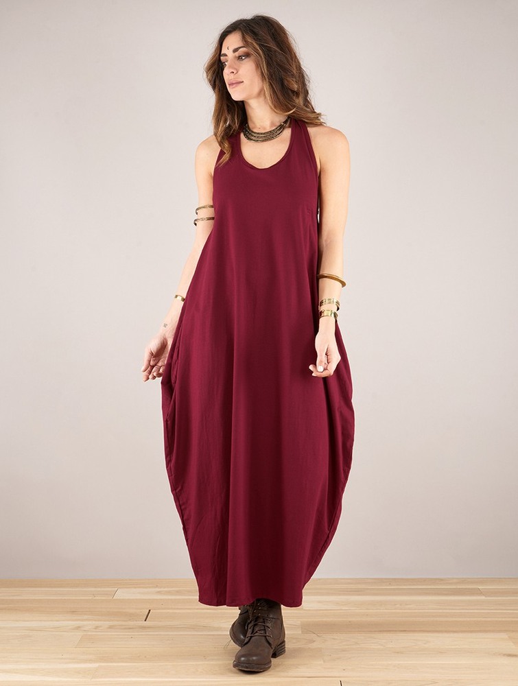 Wine Women Toonzshop Noéa Sleeveless Long Dress Dress | EHXPLIC-45