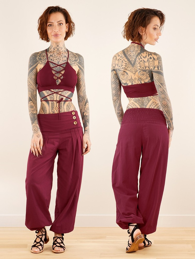 Wine Women Toonzshop Ravija Harem Pants Pants | ZNEQBVA-78