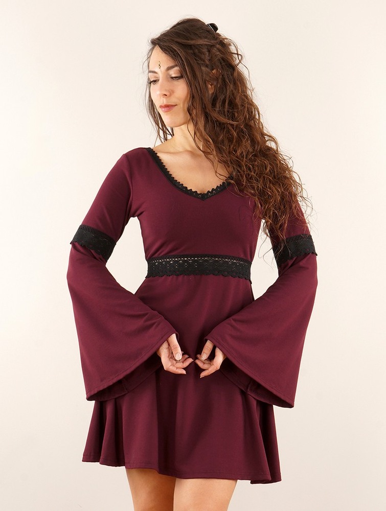 Wine Women Toonzshop Reversible Bohemian Dress 