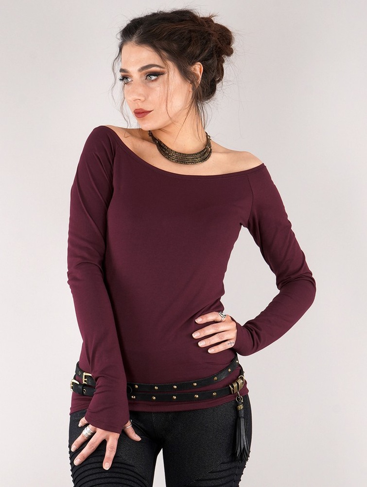 Wine Women Toonzshop Saädiya Long Sleeve Top Tops | GTYCLRD-07