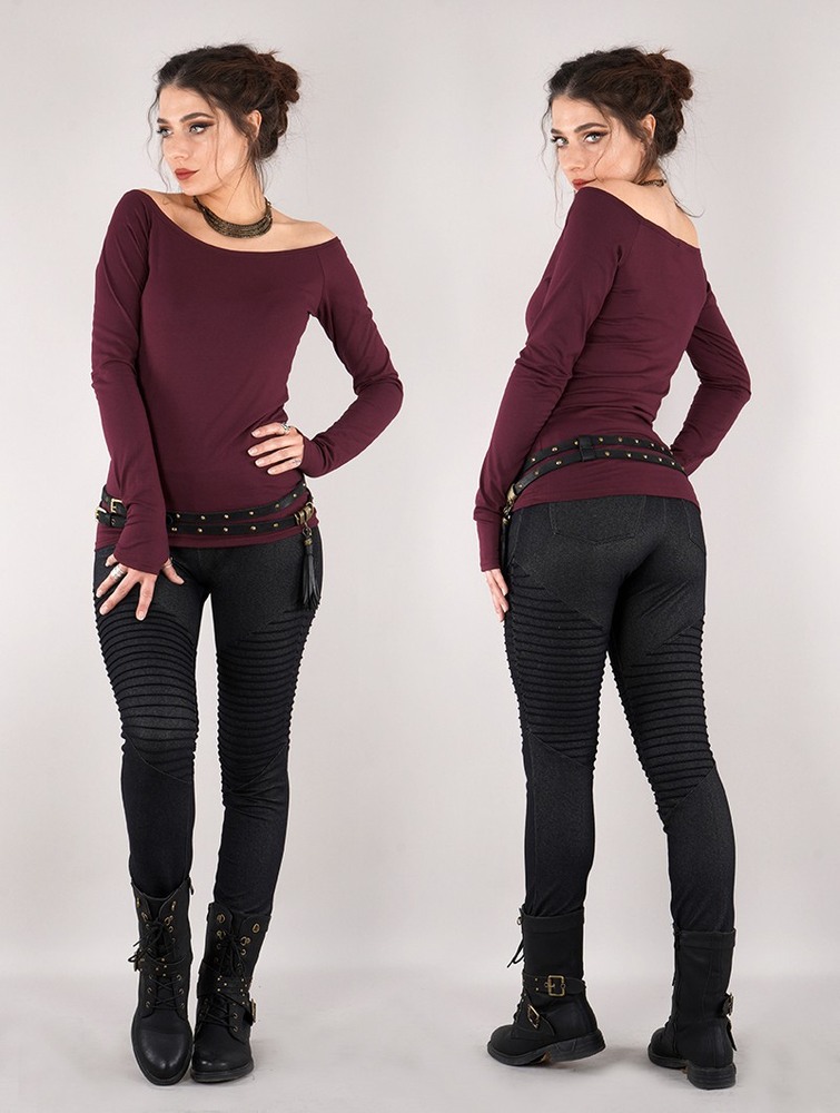 Wine Women Toonzshop Saädiya Long Sleeve Top Tops | GTYCLRD-07