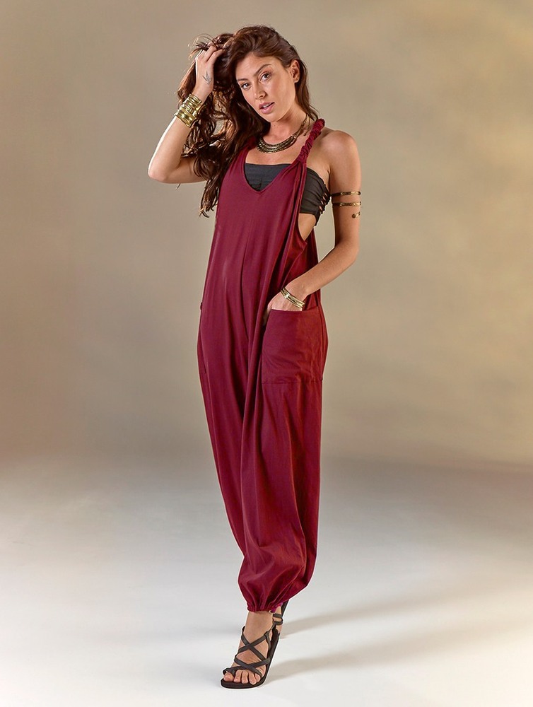 Wine Women Toonzshop Sampatti Harem Pant Overalls Pants | TAJNCRO-24