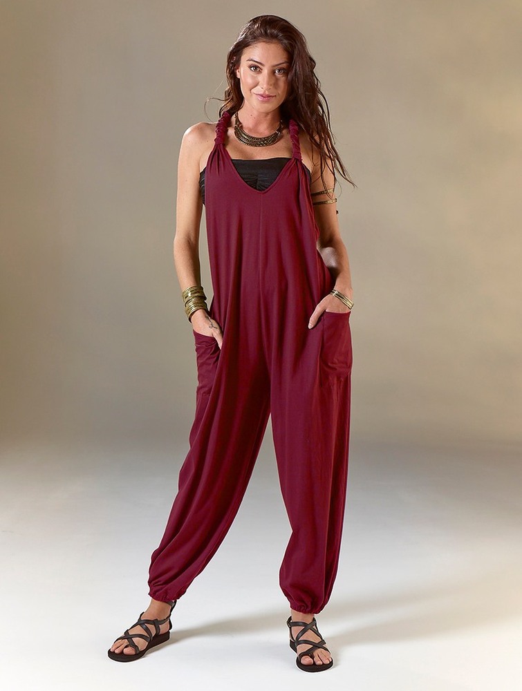 Wine Women Toonzshop Sampatti Harem Pant Overalls Pants | TAJNCRO-24