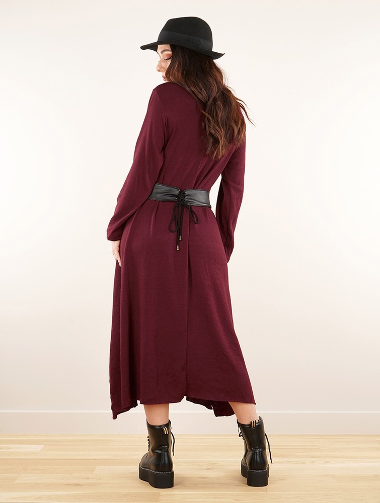 Wine Women Toonzshop Wasilah Long Sweater Dress Dress | HSKUTQW-56