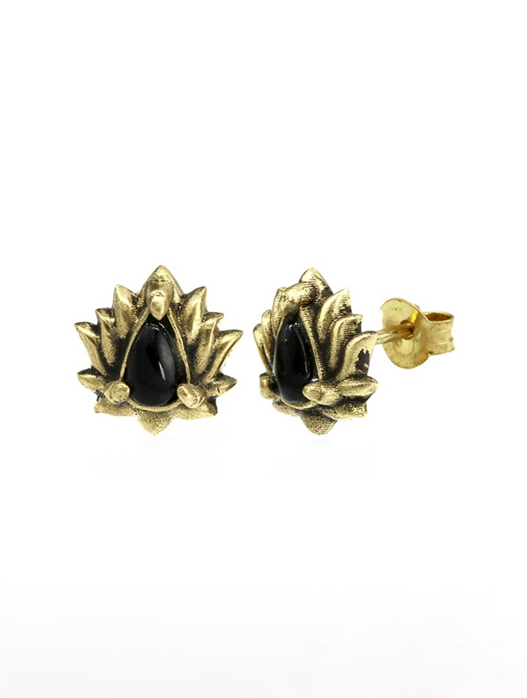 Women Toonzshop Saguna Onyx Stud Earrings Jewels | NWKOEDT-37